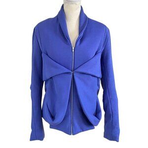 JNBY WOMEN'S MUTED BLUE ZIP UP SWEATSHIRT JACKET  - SIZE LARGE